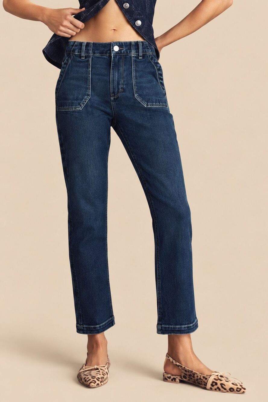 Paige Mayslie NWT Ankle Straight Leg Jeans 31